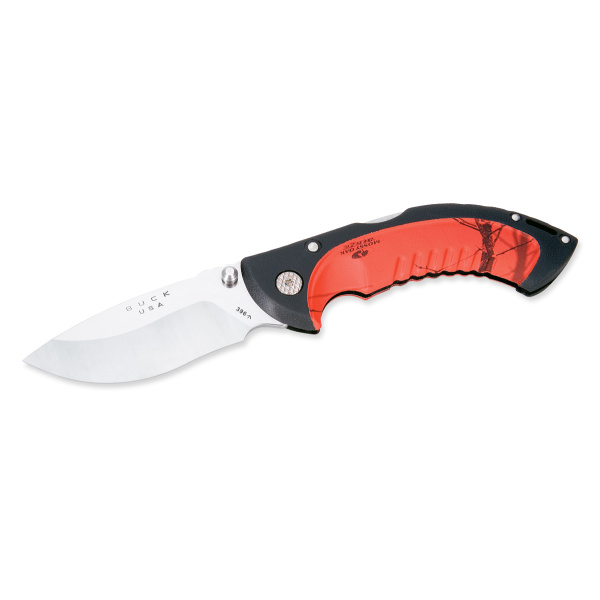 Buck 396 Folding Omni Hunter, 10PT, Blaze - Avid (Sandvik)