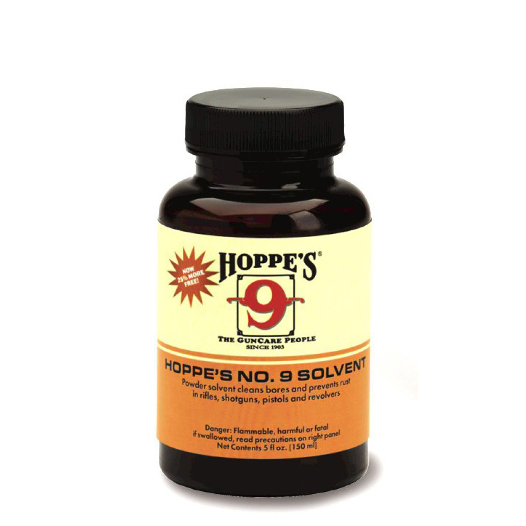 Hoppe´s No.9 Solvent En genuin klassiker inom vapenvård, vi saluför hela Hoppes sortiment på vapenvårdsprodukter hos oss, riktigt bra vapenvårdsprodukter!