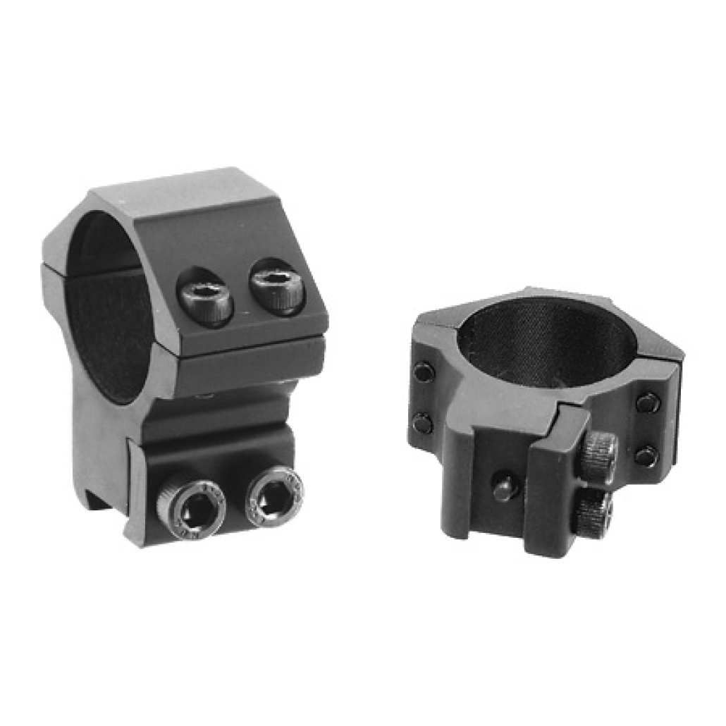 Kikarsiktesfäste 30mm Medium 9-11mm Saluförs alltid parvis! Kraftfulla fästen för alla typer av vapen. Vertikal stoppskruv ger ett extra kraftfullt montage!
