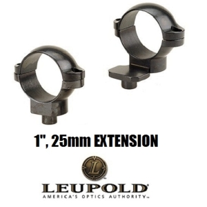 Leupold QR 1tum, 25mm,  Extension Stålringar