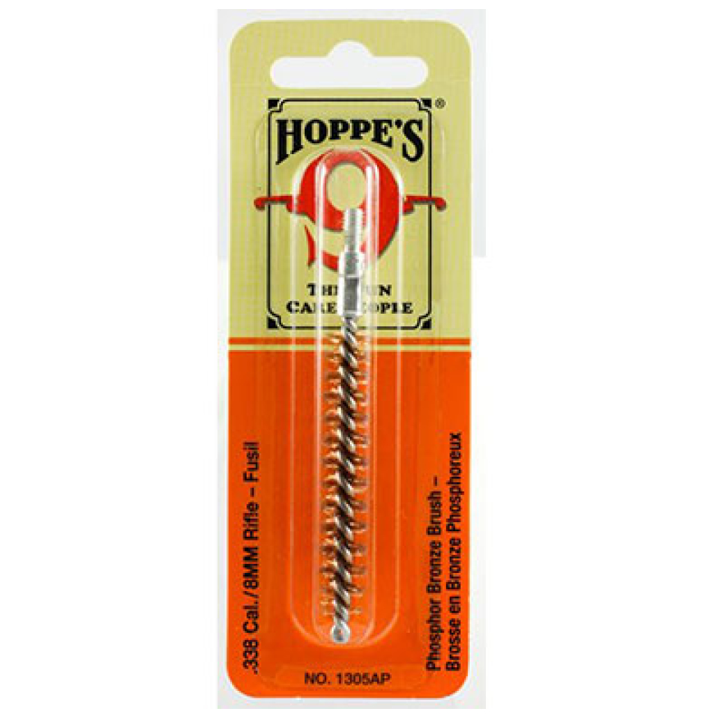 Hoppe´s Bronsborste Kal .338 8mm Mycket hög kvalité på samtliga av dessa vapenvårdsprodukterna. -Bronsborste Kaliber .338/8mm -Gängstorlek 8-32