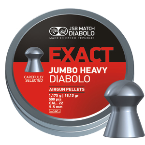 JSB Exact Jumbo Heavy, JSB Exact Jumbo Heavy kan bäst beskrivas så här....   -Tung, stabil och träffsäker, mindre känslig för väder och vind!