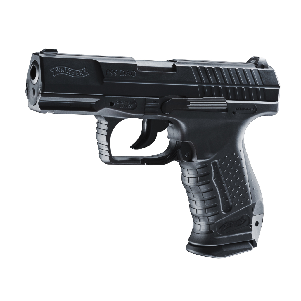 Walther P99 DAO CO2 6mm Airsoft en verklighetstrogen pistol med metallslide. Den drivs av en 12g Co2 patron, utgångshastighet på 126m/s med 0,20g kulor. Detta är en populär samt omtyckt pistol bland våra kunder! 