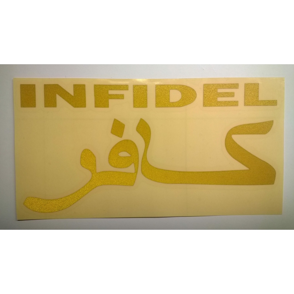 Stickers/Vinyldekaler INFIDEL Perfekt att dekorera: Laptoppen, Väggar, Pimpa bilen, Fönster, Bilrutor, Kofångaren, Musikinstrument, Kylen, Frysen, mm.
