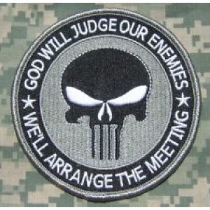 God will judge our enemies, Velcro morale patch
