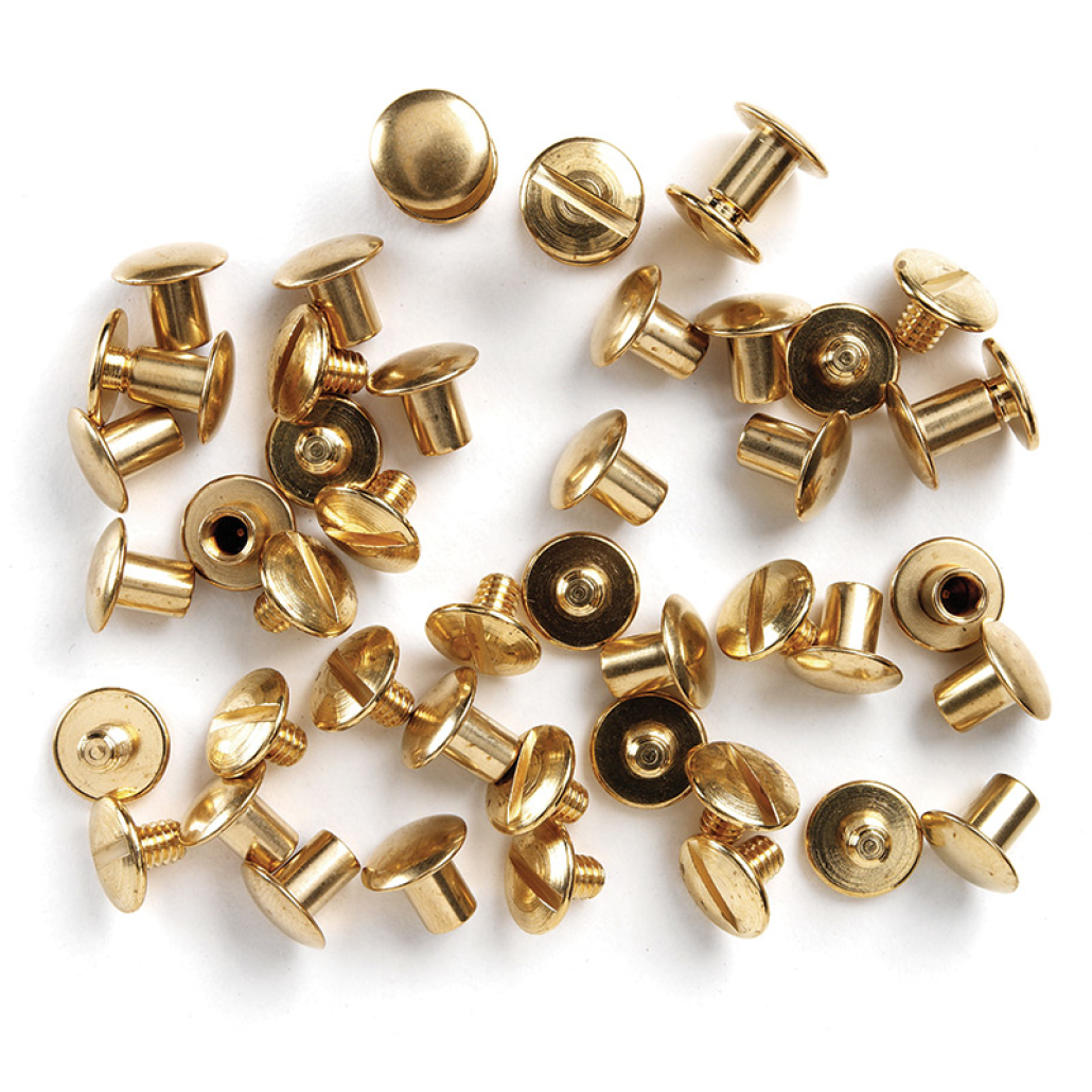 Uncle Mike´s Gunsmith Brass Chicago Screws (24st/förp) Chicago screws till vapenremmar.
