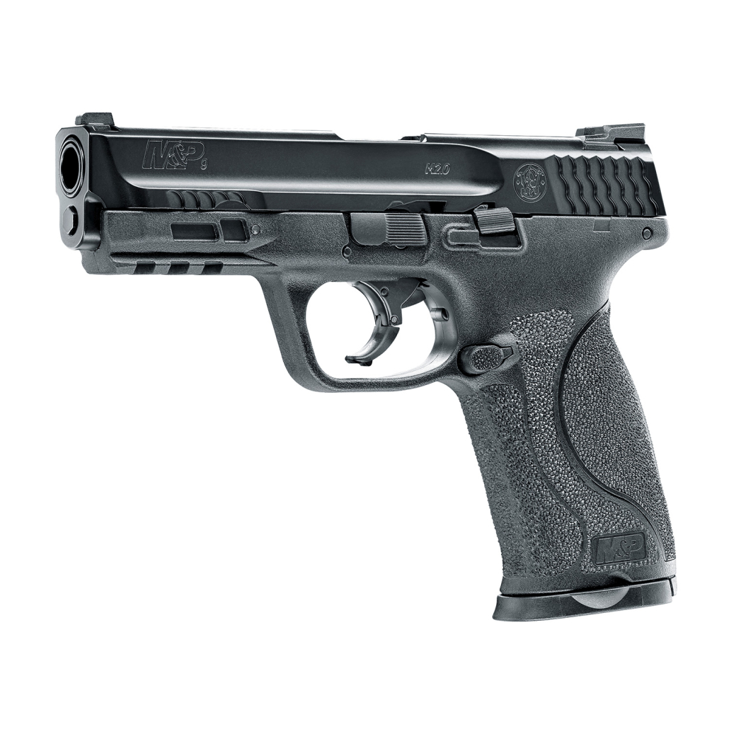 Smith&Wesson M&P9 2.0 T4E Autentiska dimensioner, funktionell samt en övertygande rekyl, extremt realistisk, så snarlik en skarp modell du kan komma!