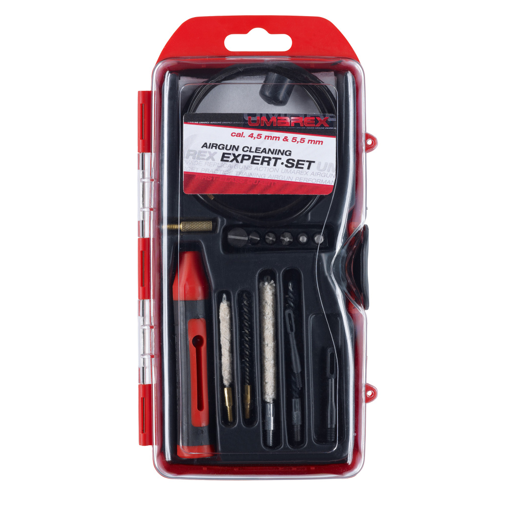 Läskstång Expert för 4,5mm & 5,5mm litet och smidigt rengörings kit för både 4,5mm och 5,5mm vapen, tar inte mycket plats att ta med ut!