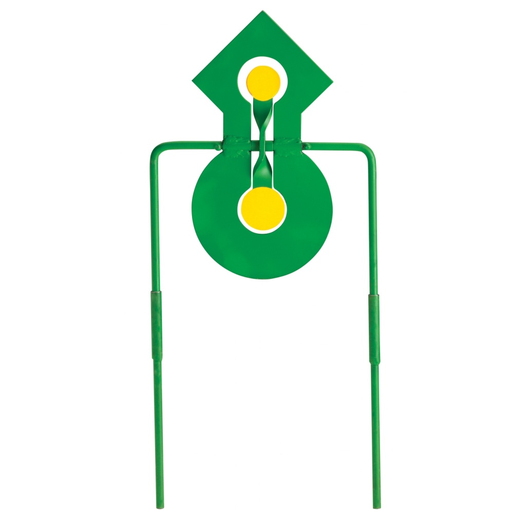 Champion Double Reaction Metal Spinner Target Målet består av ett yttre mål och ett inriktningsmål. Designad för .22 rimfire.