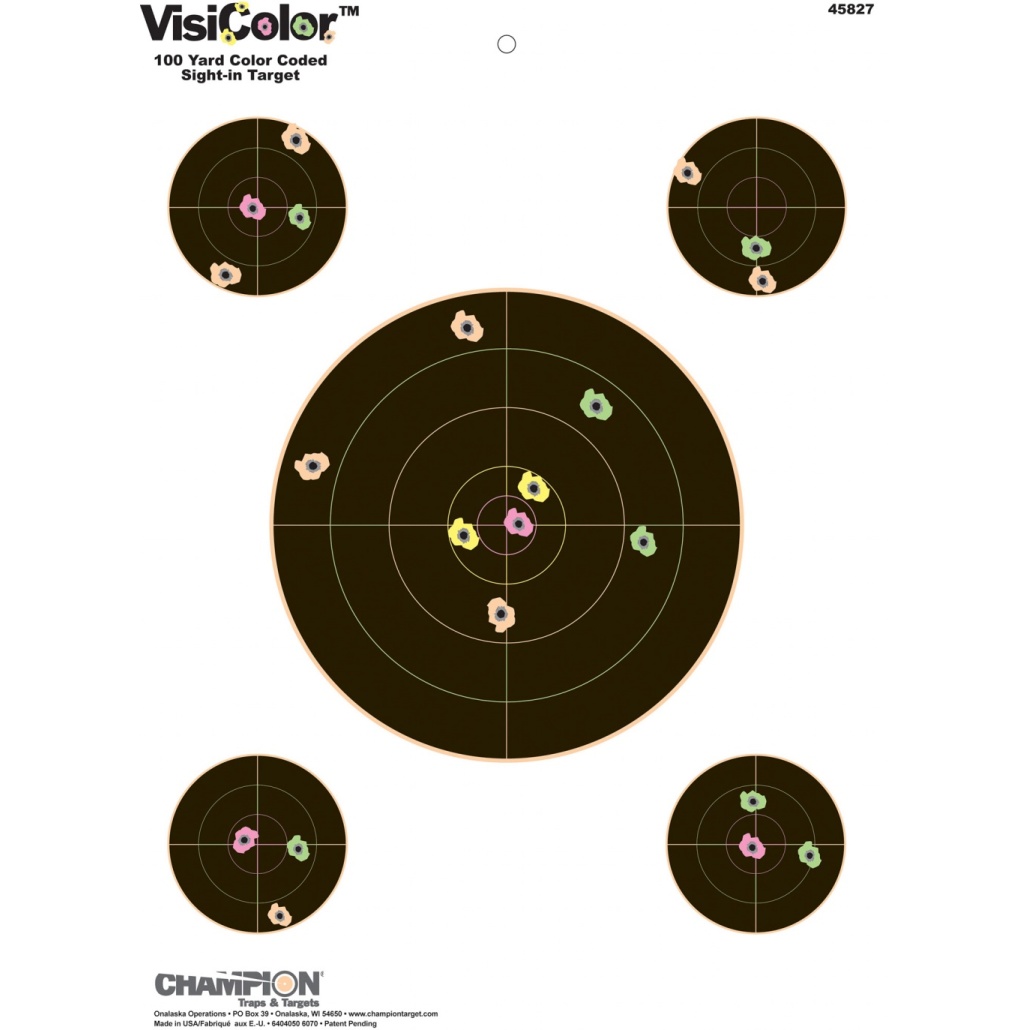 Champion Visicolor 8" Tavlorna erbjuder ett interaktivt och roligt sätt att skjuta på. VisiShot-teknik ger flerfärgade hål för identifiering av träffar!