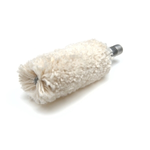 Hoppe's Bomullsborste Kal .12 Gängtyp  5/16-27 Mjuk och tvättbar borste 100% bomull för rengöring av pipan på ditt hagelgevär!