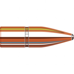 Hornady InterLock Rifle Bullets en traditionell jaktkula med exponerad blyspets. Kulans blyspets ger en djup och kontrollerad expansion.