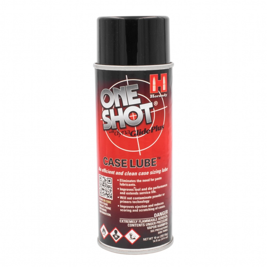 Hornady Spray Case Lube It contains no petroleum, teflon or other synthetic silicone so it will not contaminate powder or primers.