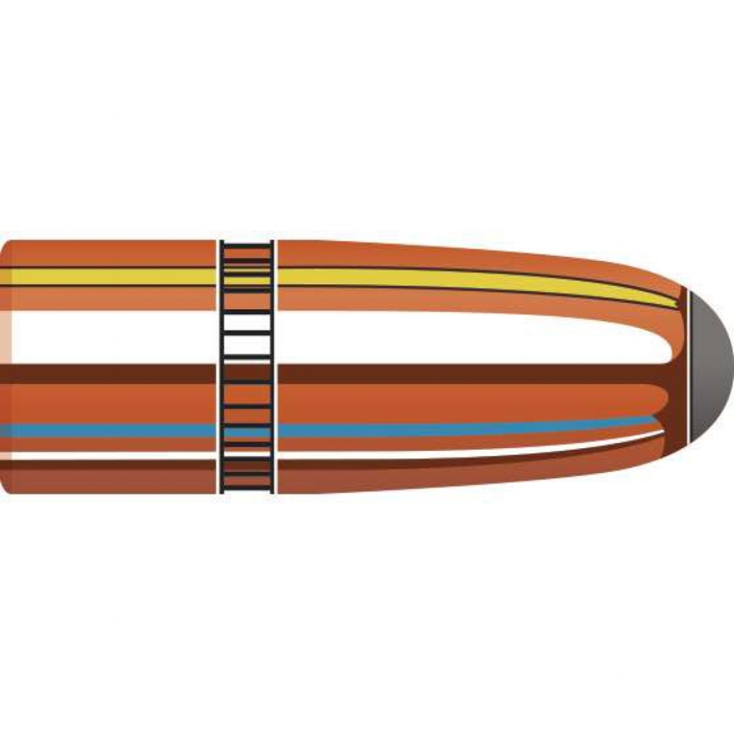 Hornady InterLock Rifle Bullets 8MM en traditionell blykula med kontrollerad expansion. En av de mest ballistiskt effektiva kulor som någonsin utvecklats