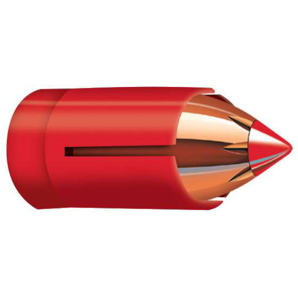 Hornady Ml 50 Sabot a monolithic solid projectile made from a copper alloy, topped with the patented Hornady® exclusive Flex Tip!