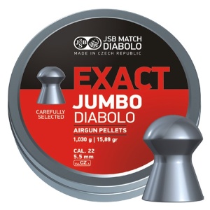 JSB Exact Jumbo 5.50mm 1.030g 250st Exact-serien är JSBs populäraste serie, en diabol som generellt framhålls som nr. 1 av entusiaster och tävlingsskyttar!