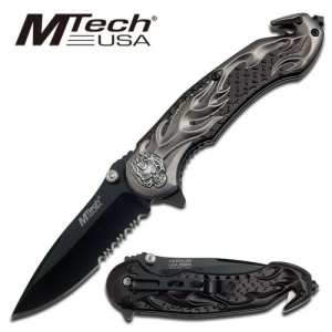 Fällkniv MTech USA 11 cm silver flame