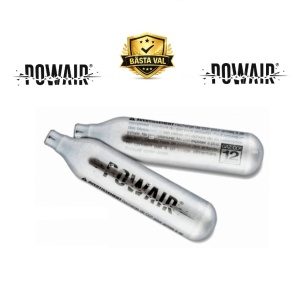 Powair Kolsyrepatron 12g Co2 Patron (1st) Högkvalitativa och effektiva PREMIUM patroner på 12g för luftvapen Maxtryck 57 bar (20°C). Vi har alltid i lager av dessa!