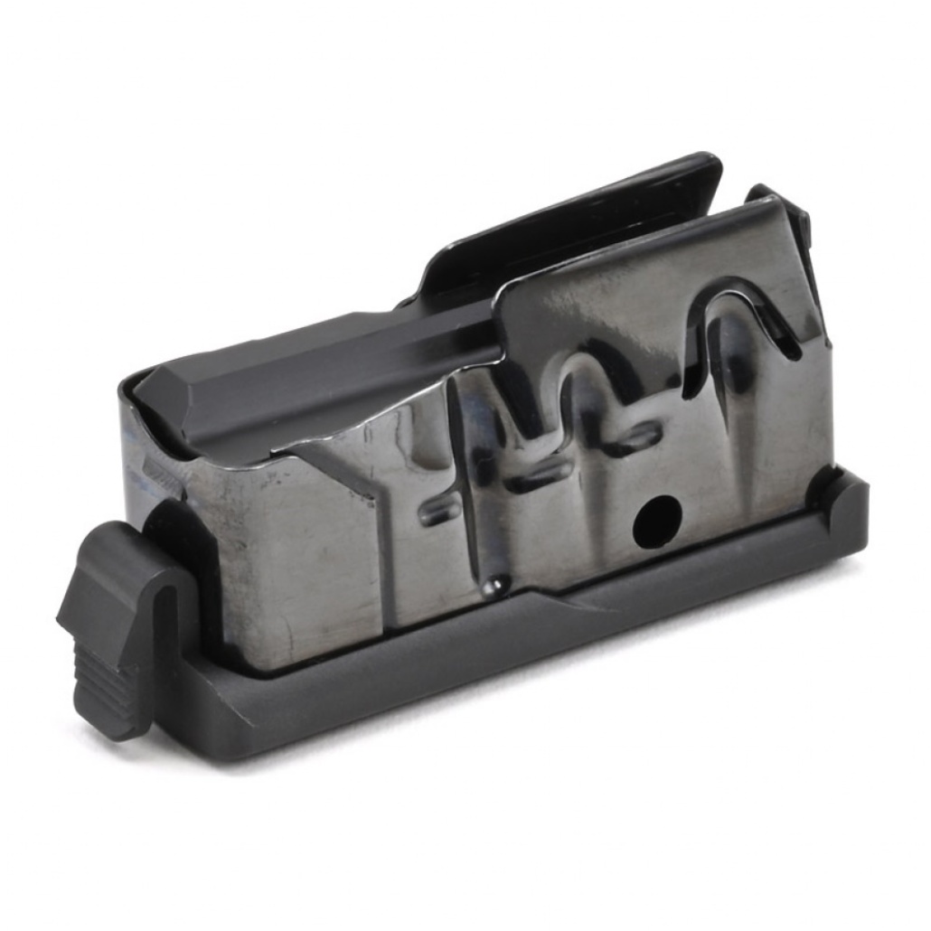 Savage AXIS 10/110 Magasin 4-skotts är ett original blånerat metallmagasin som tar följande kalibrar:  .243 / 7mm-08 / 6.5 Creed / .260 / .308