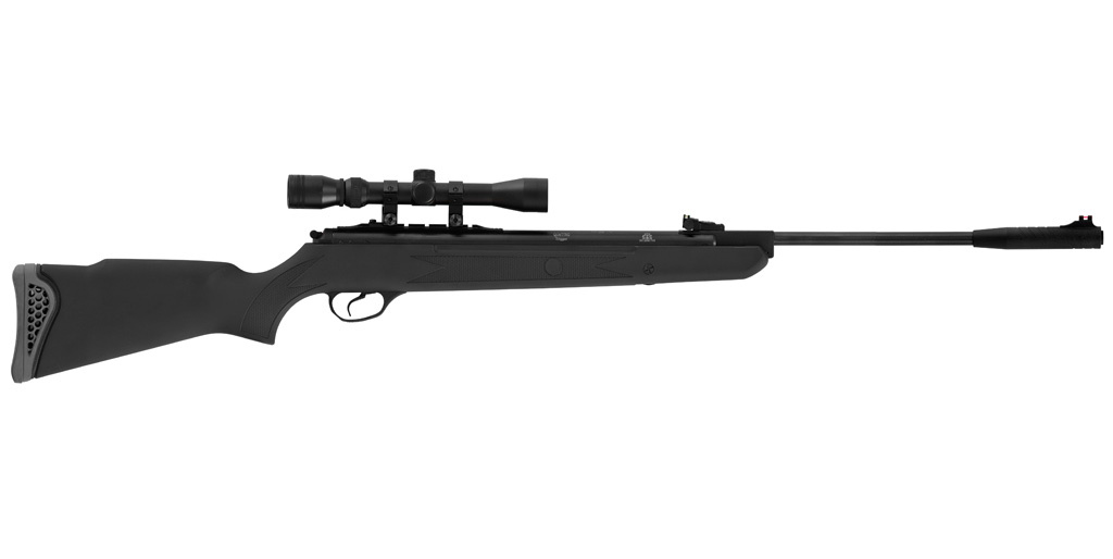 Hatsan 125 4.5mm .177 10J med pip-kompensator för att uppnå ett mycket välbalanserat vapen på 3700g. Geväret bygger på Hatsan´s största magnum cylinder som i licensutförande nästan gör 400m/s. Utgångshastigheten på denna licensfria modell är maximal, för att fortfarande vara ett licensfritt vapen på 10 joule. O.B.S! Kikarsikte ingår ej med geväret!