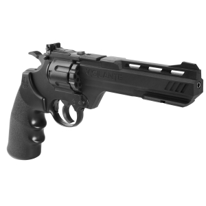 Crosman Revolver Vigilante Co2 kombinerar flera bra egenskaper vilket gör den prisvärd, räfflad pipa, Single action & Double action, rekylfri, hög precision