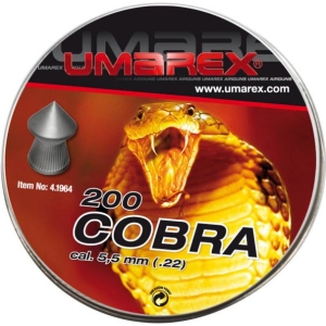Diabol Umarex Cobra .22 200-pack luftvapenammunition från populära Umarex! En kvalitativ spetsnoskula med bra kraft och hög precisionsgrad.