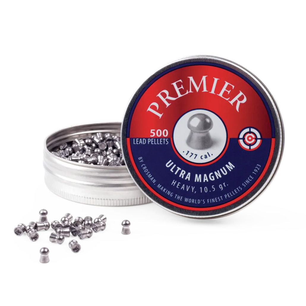 Crosman Ultra Magnum Domed 4.5mm 500/Ask Tunga 4,5mm kulor med rundnos från Crosman. En diabol med hög precisionsgrad som förbättrar ditt skytte rejält.