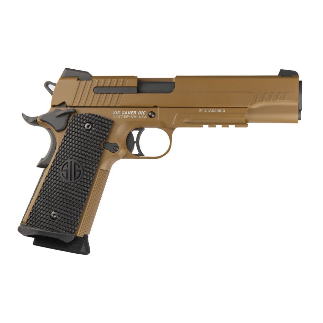 Sig Sauer 1911 Emperor Scorpion är en mycket välgjord luftpistol version av den riktiga skarpa pistolen, samma vikt och känsla som originalet!