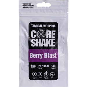 Tactical Foodpack Core Shake Berry Blast Frystorkad – tillsätt bara ett glas kallt vatten, skaka och njut direkt ur förpackningen.