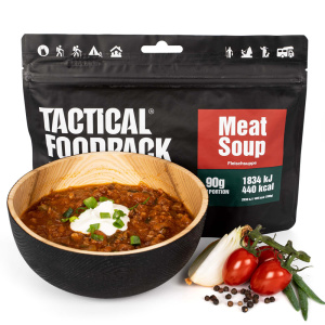 Tactical Foodpack Meat Soup Klassisk köttsoppa! Den bästa frystorkade maten för camping, vandring och utomhusäventyr.
