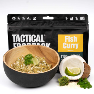 Tactical Foodpack Fish Curry and Rice En läcker asiatisk fiskcurry från kummelfilé. Rätten är smaksatt med en mild krydda.