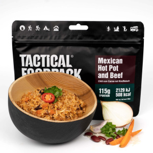 Tactical Foodpack Mexican Hot Pot and Beef Tactical Foodpack är den bästa frystorkade maten för camping, vandring och utomhusäventyr.