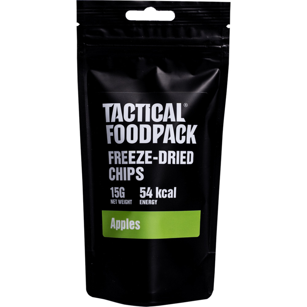 Tactical Foodpack Freeze-Dried Chips Apples den bästa frystorkade maten för camping, vandring och utomhusäventyr.