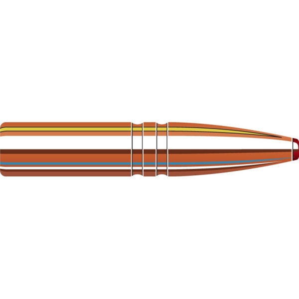 Hornady ECX Bullets 6.5mm Hornadys blyfria ”drevjaktskula” med plattnosspets. Utvecklad för att snabbt expandera, utan att splittras.