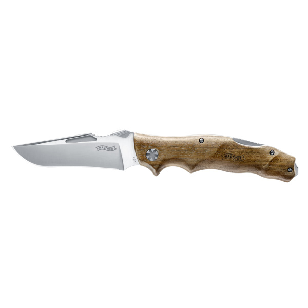 Fällkniv Walther AFW Ny trevlig kniv från en välkänd tillverkare, handtag av valnöt förkortningen på kniven står för Adventure Folder Wood!