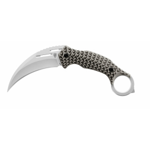 Karambit Elite Force EF715 This knife is conspicuous for its clawlike karambit shape and two-color pattern on the handle.