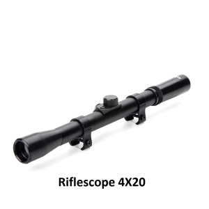 Kikarsikte 4X20 Riflescope Luftgevär populär enkel modell, samt vårt billigaste kikarsikte med 4 gångers förstoring och hårkors, ringar för kilspår ingår!