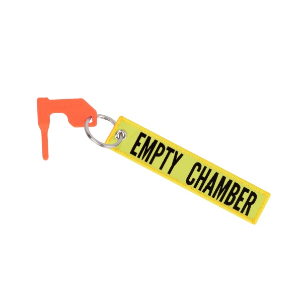 Patronläges flagga Empty Chamber Skarp orange färg som tydligt signalerar att kammaren i vapnet är tom och att vapnet är oladdat!