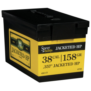 Speer Bullets 38 Caliber (.357") JHP 158gr Value Pack 450/Box