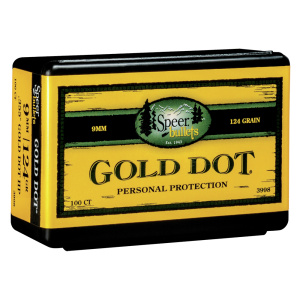 Speer Bullets Gold Dot 9mm Handload the defensive bullet law enforcement professionals trust. Consistent penetration and expansion through common barriers!