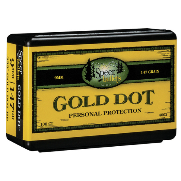 Speer Kulor Gold Dot 9mm (.355) HP 147gr Handload the defensive bullet law enforcement professionals trust. Reliable performance to eliminate any threat!