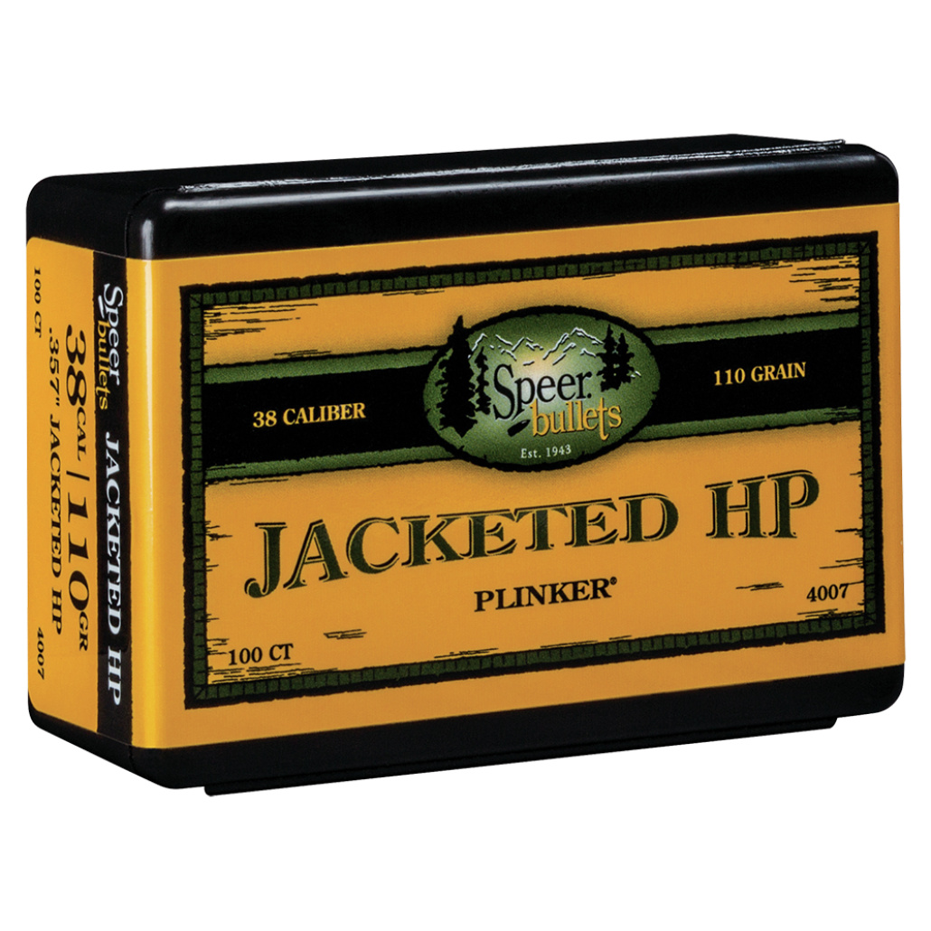 Speer Jacketed HP Bullets Uni-Cor technology results in perfectly uniform jacket. Ideal for target shooting! Accurate and reliable!