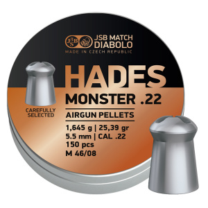 JSB Hades Monster .22 ny jakt diabol från JSB. Samma vikt och silhuett som JSB Exact Jumbo Monster men med expanderande egenskaper.