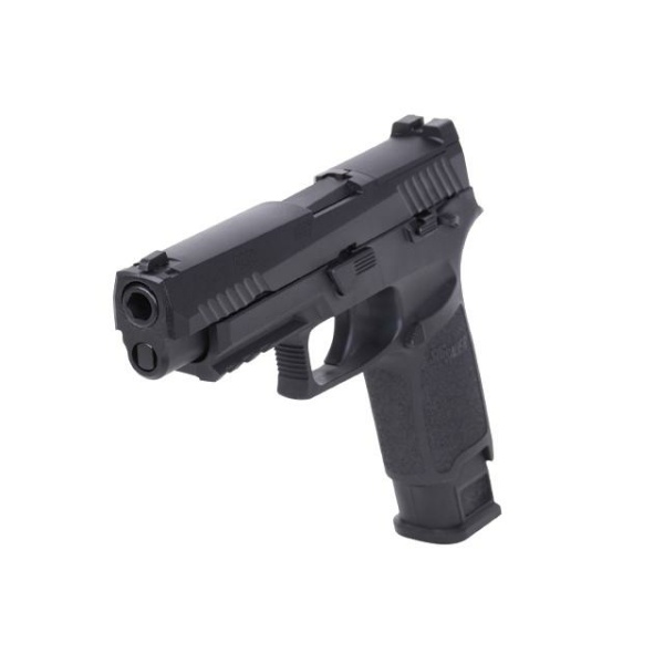 Sig Sauer ProForce P320-M17 Denna avancerade pistol är en kopia av amerikanska arméns tjänstepistol.  Pistolen har polymergrepp och metall slide. Tack vare picatinnyskenan  kan lasersikte eller lampa monteras på pistolen. 