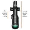 Bushnell AR Optics 1-8x24 är ett belyst sikte med där två Throw Down PCL Lever i olika längd ingår för att kunna växla förstoring snabbt och optimalt. 