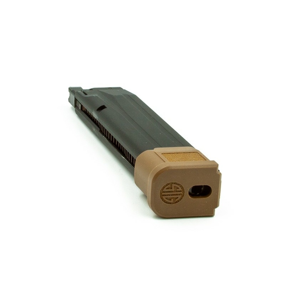 Sig Sauer Proforce M17 Magasin är ett 21 skotts kolsyremagasin till Sig Sauer M17 6mm GBB. Drivkälla är 12g co2 patroner till detta magasinet!