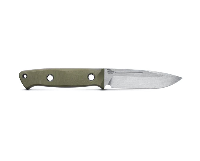 Benchmade 163-1 Bushcrafter tålig överlevnadskniv som gör sig bäst i vildmarken. Ett 23cm premiumblad som klarar alla uppgifter, ett vädertåligt G10 handtag