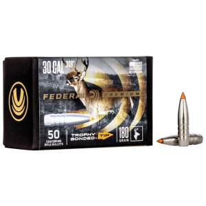 Federal Premium Trophy Bonded Tip 180gr Bullets 30 Cal (.308) 50/Box