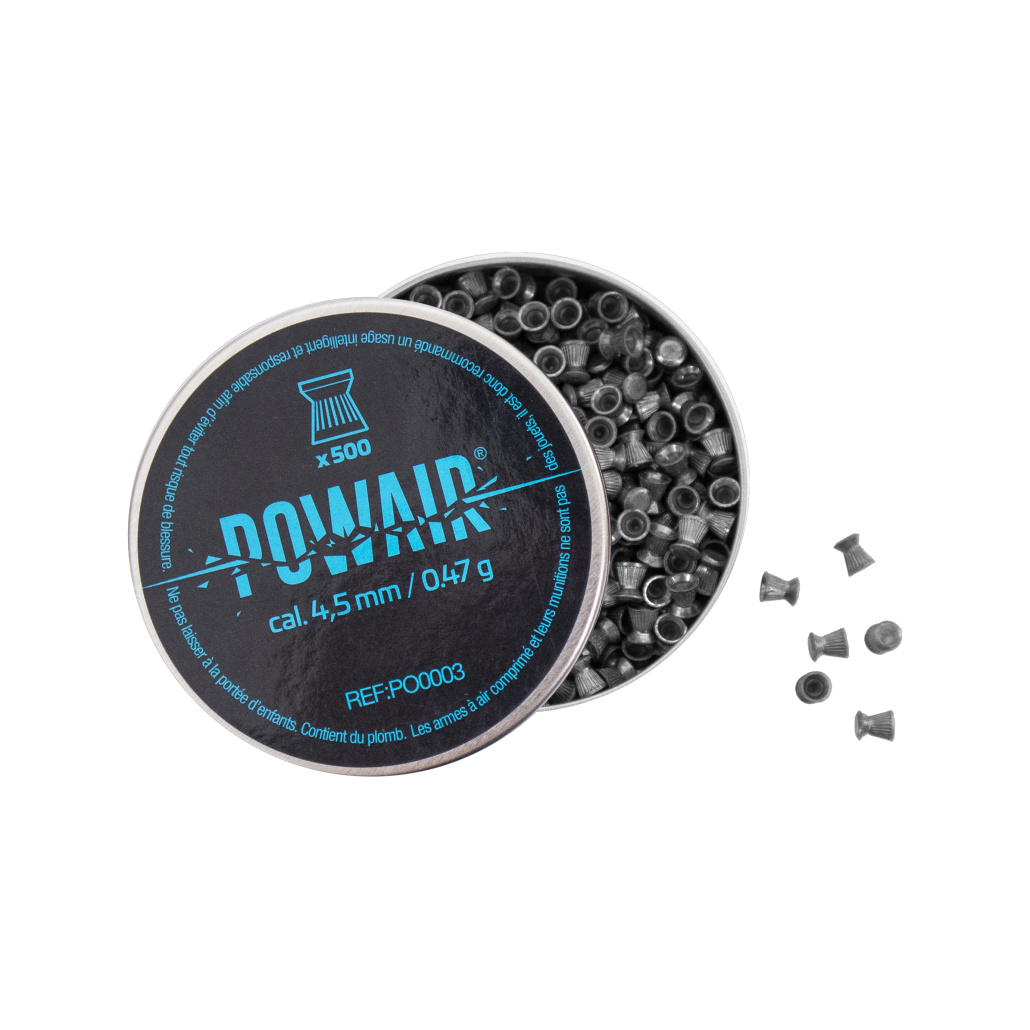 POWAIR Plattnosad Diabol 4.5mm 0.47g POWAIR Plattnosad Diabol 4.5mm 0.47g en högkvalitativ diabol framtagen för precisionsskytte och träning på måltavlor med luftgevär och luftpistol! Tillverkad av Tyska Haendler & Natermann ( H&N ) för PowAir.