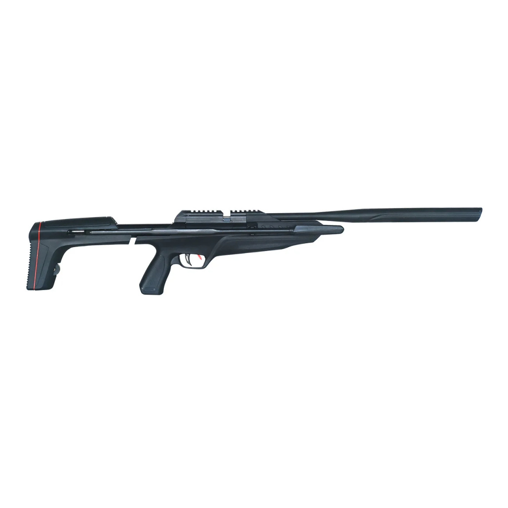 Snowpeak SL900 5.5mm .22 är ett fjäderdrivet luftgevär med sidospännarm och magasin, fast pipa. Tack vare sin integrerade ljuddämpare är den mycket tyst!